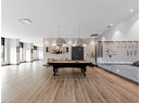 Rec room featuring wood finished floors, billiards, and recessed lighting