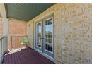 Wooden terrace with french doors