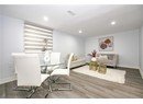 Dining room with baseboards, visible vents, wood finished floors, and recessed lighting