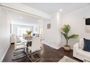 Dining room featuring baseboards, ornamental molding, wood finished floors, and recessed lighting