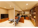 Office featuring carpet floors and recessed lighting