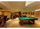 Rec room featuring light colored carpet, billiards table, and recessed lighting