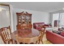 Dining area with a textured ceiling